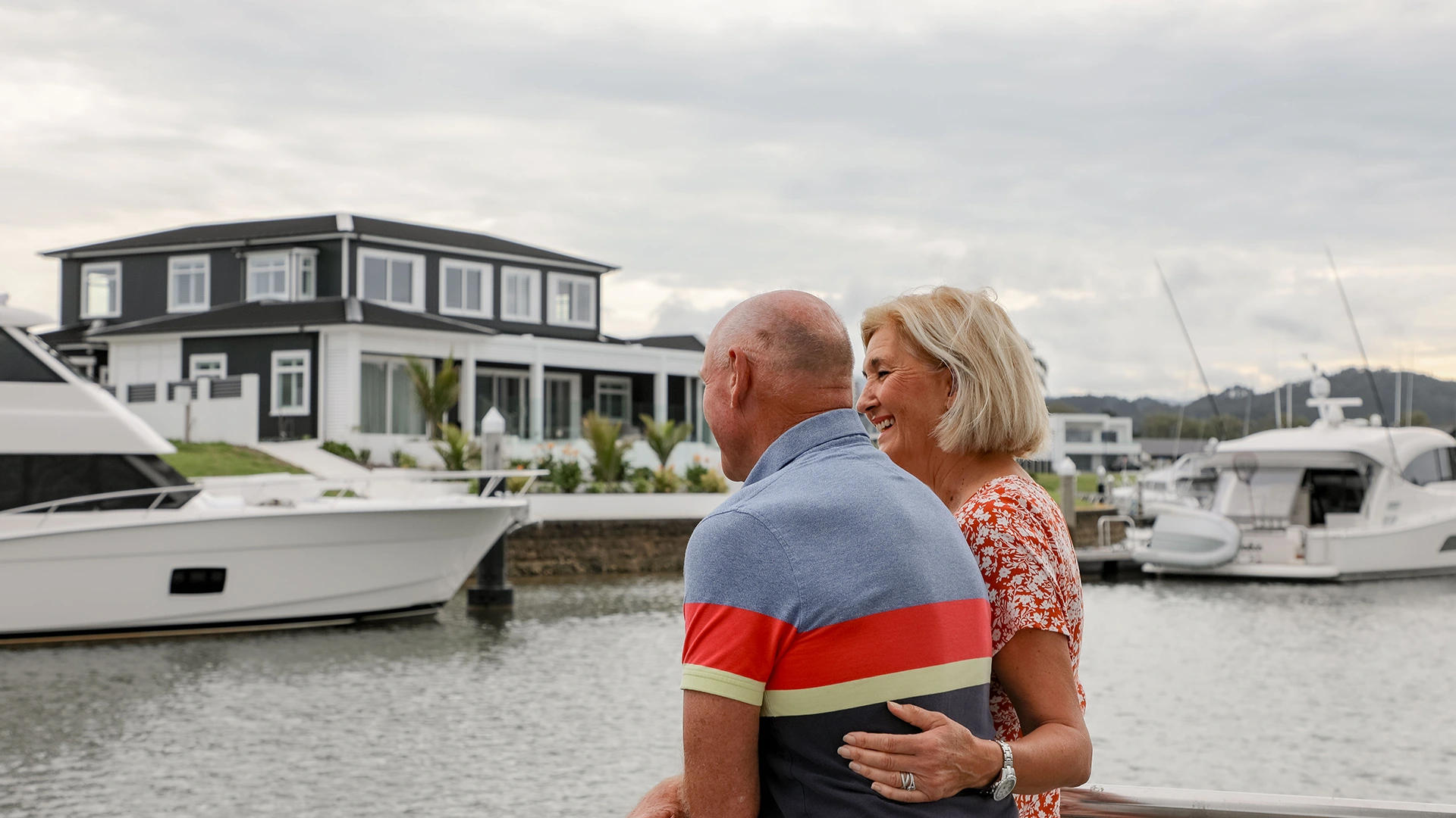 Couple laughing together